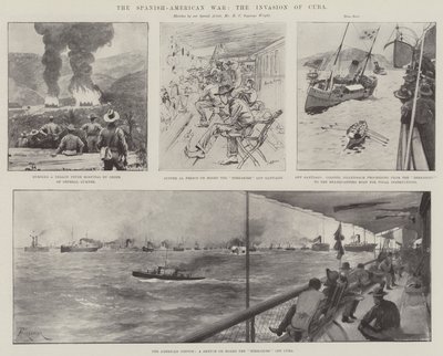 De Spaans-Amerikaanse Oorlog, de invasie van Cuba door Amedee Forestier