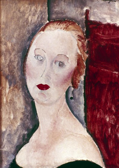 Een blonde vrouw. Portret van Germaine Survage, 1918 door Amedeo Modigliani