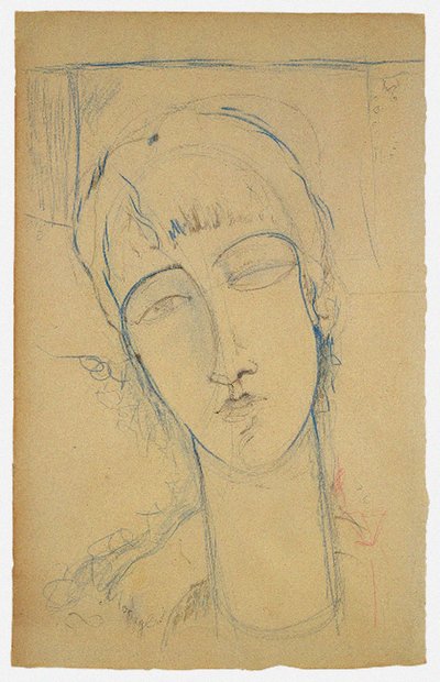 Anna Achmatova Portret van een Rode Vrouw, 1915 door Amedeo Modigliani