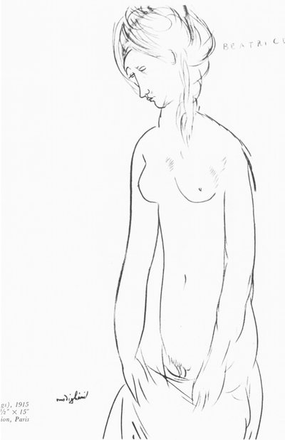 Beatrice Hastings, 1915 door Amedeo Modigliani
