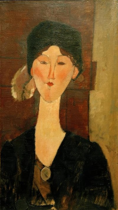 Beatrice Hastings voor een deur door Amedeo Modigliani