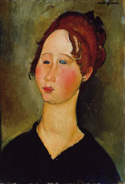 Bourgondische vrouw, 1918 door Amedeo Modigliani