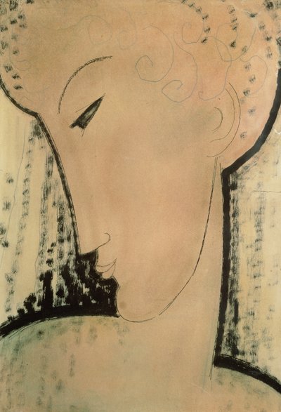 Vrouwelijk hoofd door Amedeo Modigliani