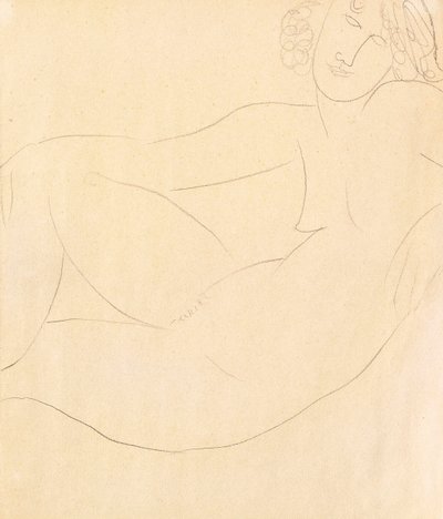 Naakte vrouw leunend, 1918 door Amedeo Modigliani