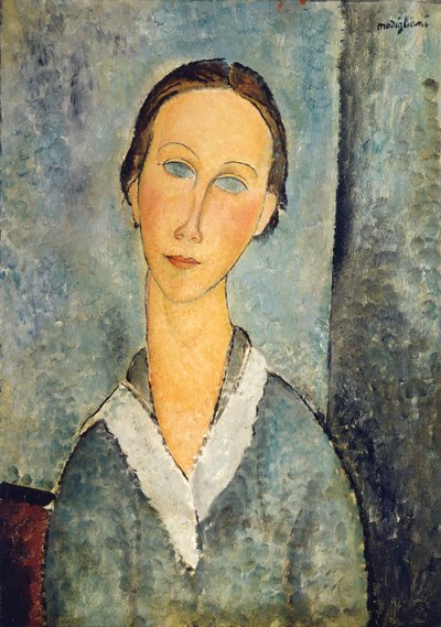 Meisje in een matrozenblouse, 1918 door Amedeo Modigliani