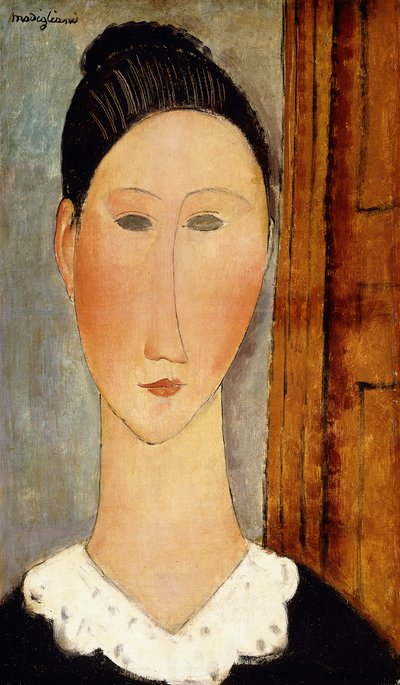 Hoofd van een Meisje door Amedeo Modigliani