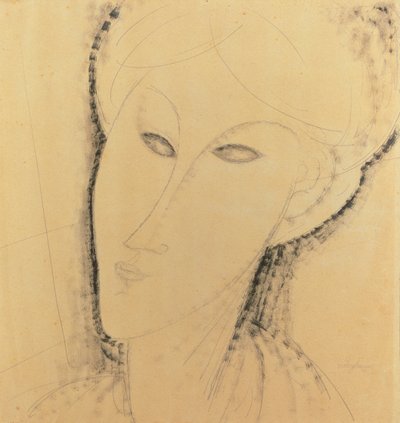 Hoofd van een vrouw door Amedeo Modigliani