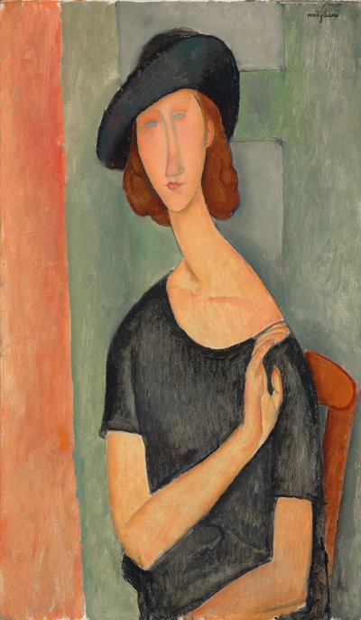 Jeanne Hébuterne (Au chapeau) door Amedeo Modigliani