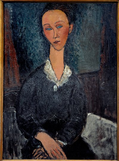 De vrouw met de witte kraag door Amedeo Modigliani