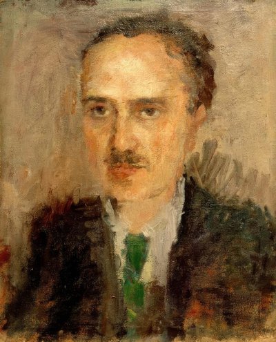 Man met snor door Amedeo Modigliani