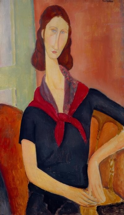 Portret van Jeanne Hébuterne door Amedeo Modigliani