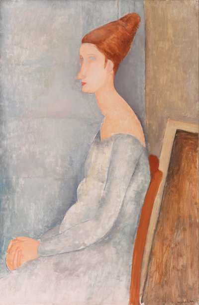 Portret van Jeanne Hébuterne door Amedeo Modigliani