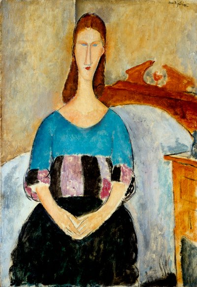 Portret van Jeanne Hébuterne door Amedeo Modigliani