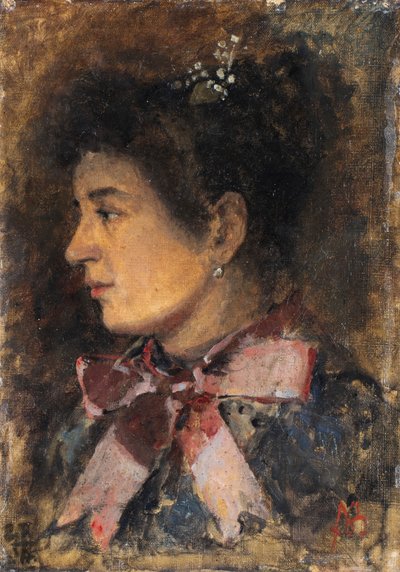 Portret van Medea Taci door Amedeo Modigliani