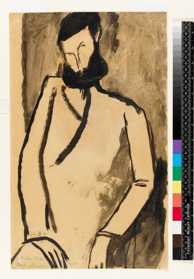 Portret van een bebaarde man, 1909 door Amedeo Modigliani