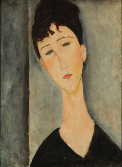 Portret van een jonge vrouw door Amedeo Modigliani