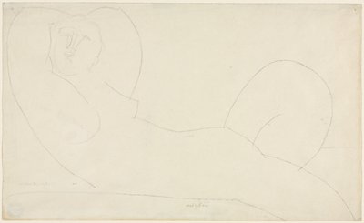Liggende vrouwelijke naakt door Amedeo Modigliani