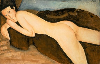 Liggend Naakt van Achteren (Nu Couche de Dos) door Amedeo Modigliani