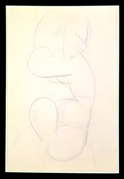 Zittende vrouwelijke naakt door Amedeo Modigliani