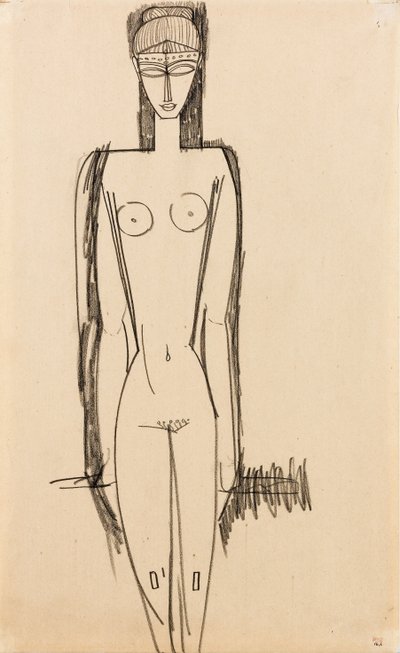 Staand naakt door Amedeo Modigliani