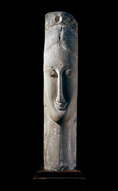 Testa di donna. Hoofd van een vrouw (sculptuur door Amedeo Modigliani) door Amedeo Modigliani