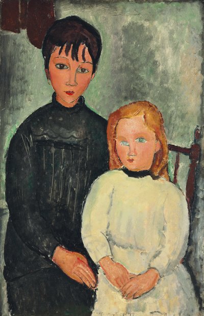 Twee Meisjes door Amedeo Modigliani