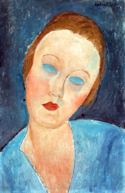Vrouw van de Schilder Survage, 1918 door Amedeo Modigliani