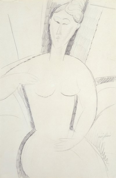 Zittende Vrouw door Amedeo Modigliani