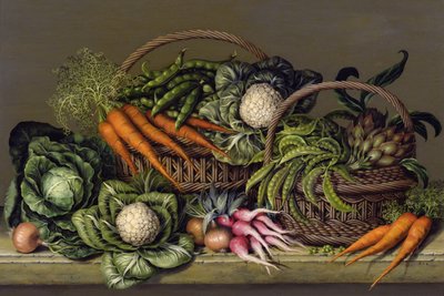 Mand met groenten en radijzen, 1995 door Amelia Kleiser