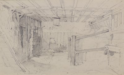 Binnen in een Stal, ca. 1810 door Amelia Long