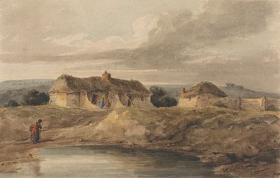 Landschap met Rieten Gebouwen door Amelia Long