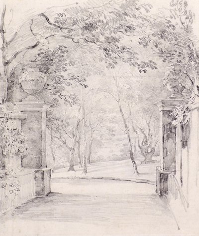 Uitzicht vanaf de Ingang naar Bromley, ca. 1810 door Amelia Long