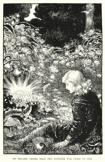 Hij werd zich ervan bewust dat de Basilisk dichtbij was door Amelia M. (attr.to) Bowerley or Bauerle