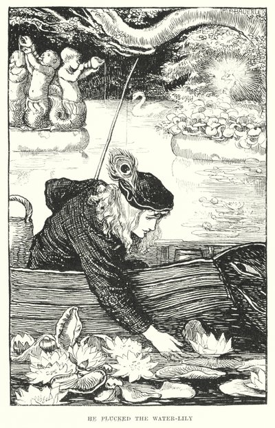 Hij plukte de waterlelie door Amelia M. (attr.to) Bowerley or Bauerle