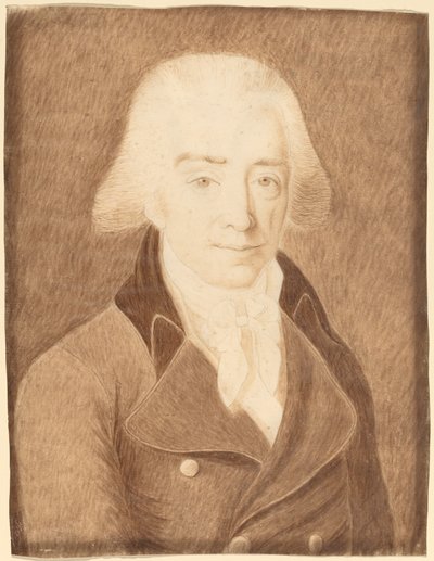 Man in een Grote Jas door American 18th Century or Possibly Joseph Badger