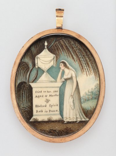 Herdenkingsminiatuur door American 19th Century