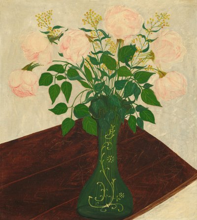 Roze rozen door American 19th Century
