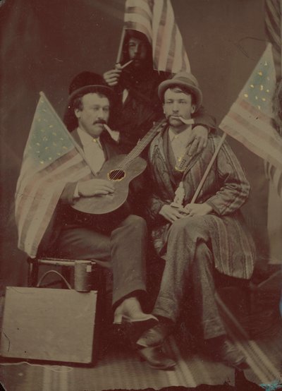 Portret van drie mannen door American 19th Century
