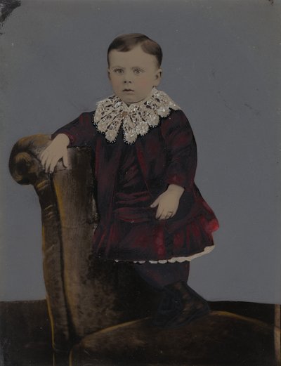 Portret van een jongen door American 19th Century