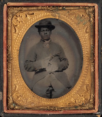 Portret van een USCT Soldaat door American 19th Century
