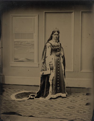 Portret van een vrouw door American 19th Century
