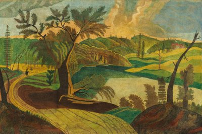 Gestileerd Landschap door American 19th Century