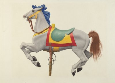 Carrousel paard door American 20th Century