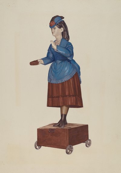 Sigarenwinkel figuur door American 20th Century