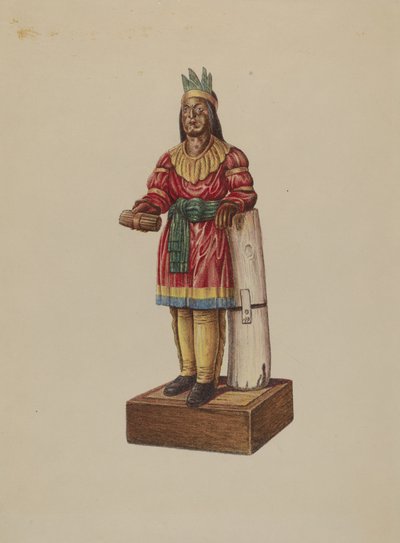 Sigarenwinkel Indiaan door American 20th Century