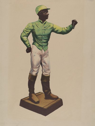 Jockey aan een paal door American 20th Century