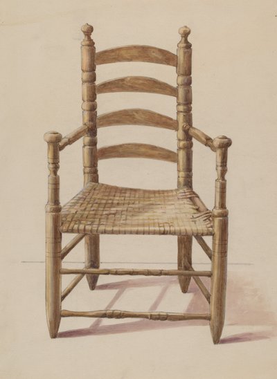 Ladderrugstoel door American 20th Century