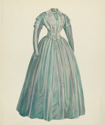 Lavendel Taffeta Jurk door American 20th Century