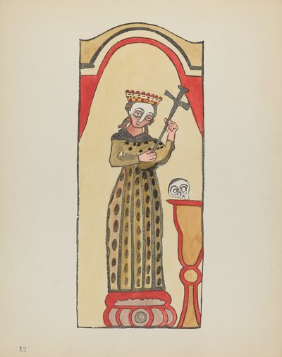 Plaat 12: Sint Rita: Uit portfolio "Spaanse koloniale ontwerpen van New Mexico" door American 20th Century
