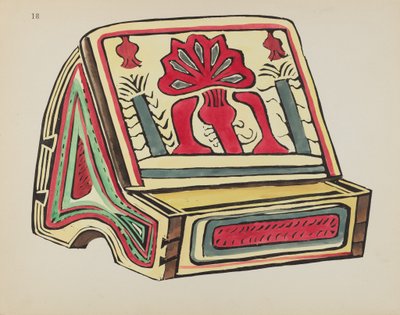 Plaat 18: Leesstandaard: Uit portfolio "Spaanse koloniale ontwerpen van New Mexico" door American 20th Century